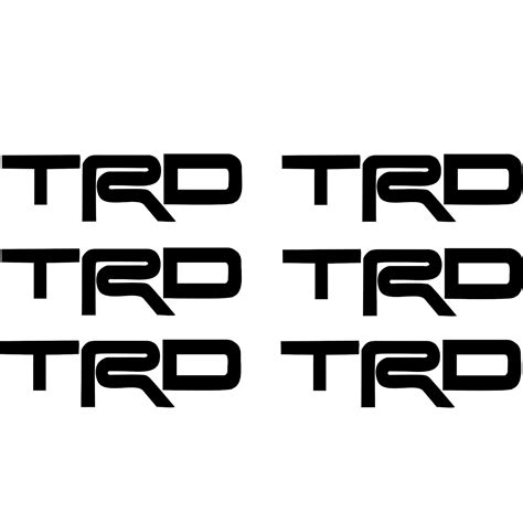 6pcs Toyota TRD Vinyl Decal Stickers in 2021 | Vinyl decals, Trd, Vinyl ...