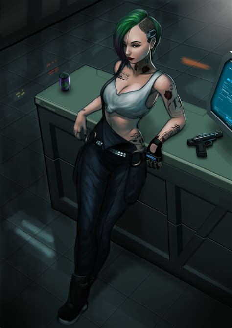 Judy Alvarez (Fan Art) by GreenFireArtist on DeviantArt | Cyberpunk ...