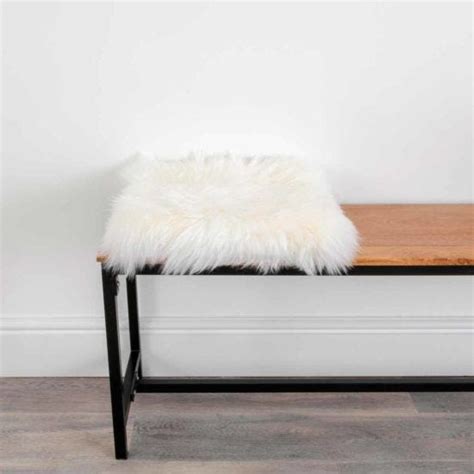 Native Natural White Square Sheepskin Chair Pad | Robert Dyas