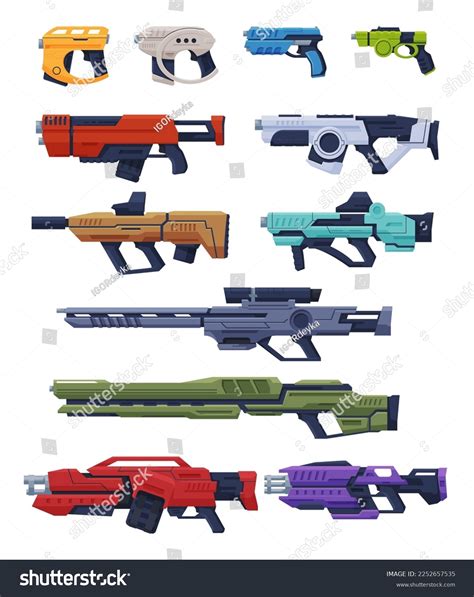 Futuristic Weapons Games Laser Weapons Future Stock Vector (Royalty ...