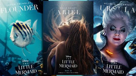 The Little Mermaid Posters: Halle Bailey, Melissa McCarthy & Flounder