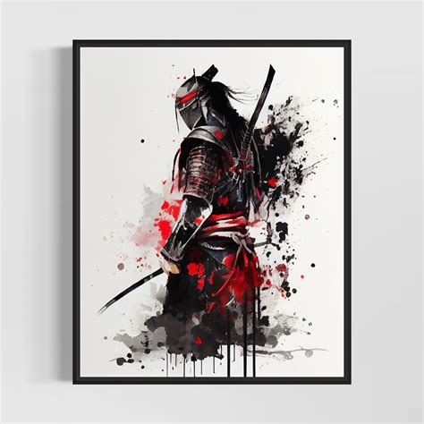 Samurai Warrior Watercolor Art Print Samurai Warrior Painting - Etsy ...