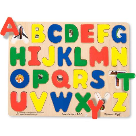 Melissa & Doug See-Inside ABC Large Wooden Puzzle (26 pcs) - Walmart ...