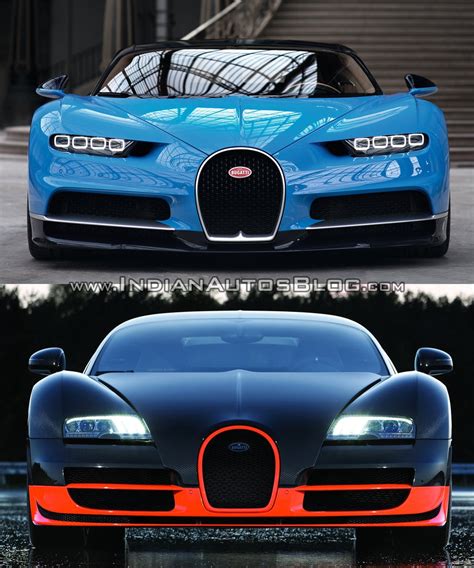 Bugatti Veyron vs Bugatti Chiron - In Images