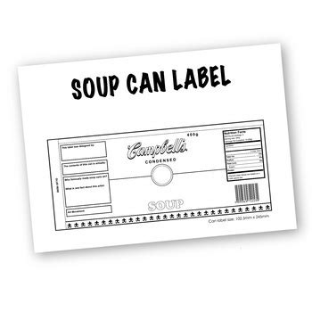 Blank Campbell Soup Can Label