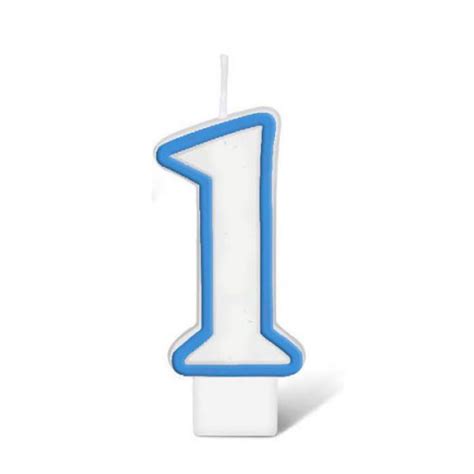 BIRTHDAY NUMBER CANDLE – BLUE NO.1 – Foodpak Shop