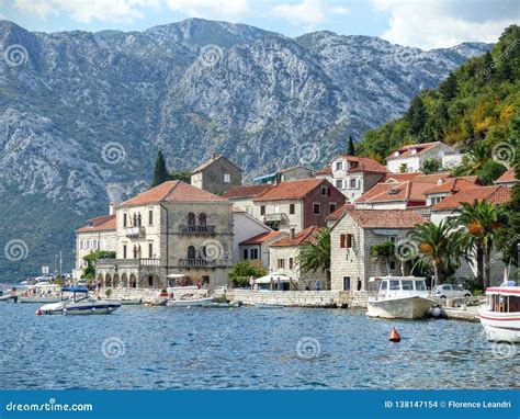 Perast Town in the Bay of Kotor in Montenegro. Editorial Stock Image ...