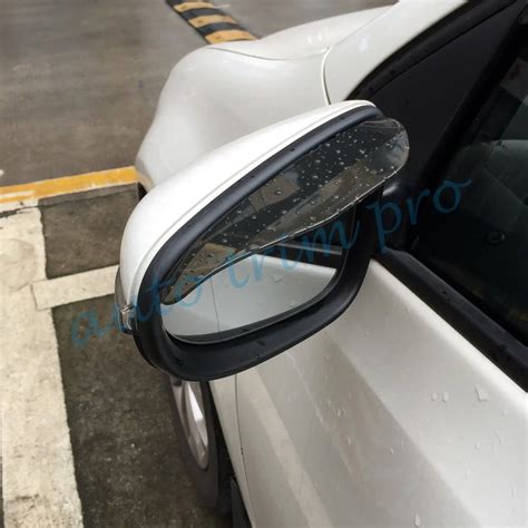 Pair Car Rearview Side Mirror Visor Shield Sun Rain Waterproof Cover ...