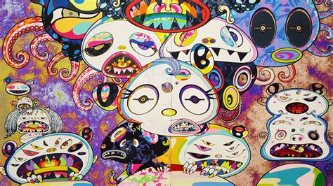 Takashi Murakami Wallpaper Black : Contemporary Art Wallpaper for Kids ...