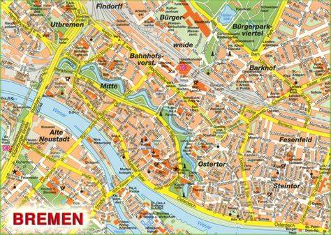 Bremen sightseeing map