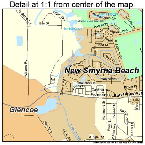 New Smyrna Beach Florida Street Map 1248625