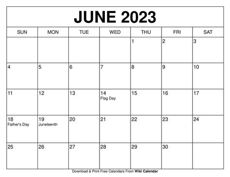 Free Printable Monthly Calendar June 2023 - Get Latest Map Update