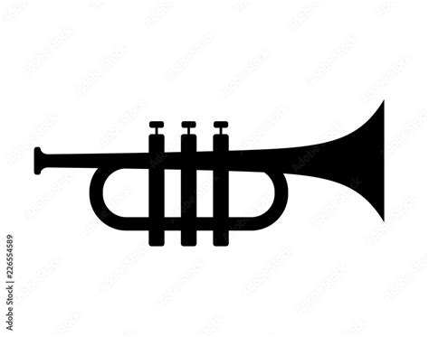 Trumpet silhouette vector icon Stock-Vektorgrafik | Adobe Stock