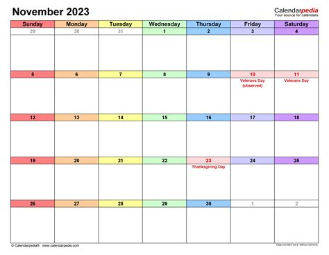 November 2023 Calendar Landscape - Get Latest Map Update