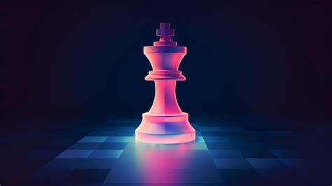 Premium Photo | A glowing chess piece symbolizing planning strategy and ...