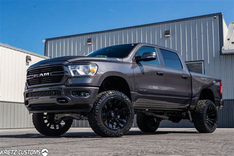 Lifted 2020 Ram 1500 with 6 Inch FabTech Suspension Lift Kit and 22×12 ...