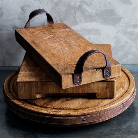 DIY Rustic Wooden Tray with Leather Handles - Dukes and Duchesses