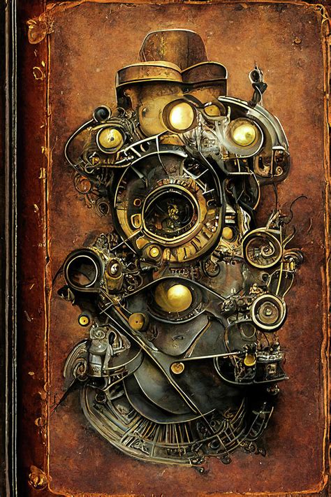 Steampunk Book Cover 01 Digital Art by Matthias Hauser | Pixels