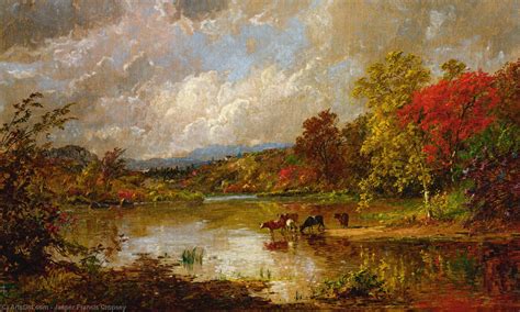 Art Reproductions An October Day, 1886 by Jasper Francis Cropsey (1823 ...