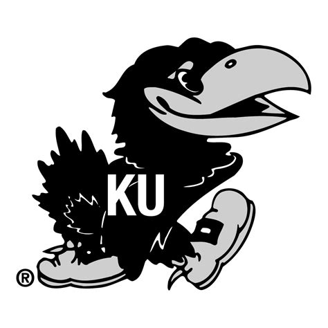 Kansas Jayhawks Logo Black and White – Brands Logos