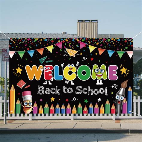 Buy Welcome Back to School Backdrop First Day of School Photo Booth ...