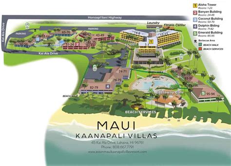 Maui Kaanapali Villas Property Map - Aston Maui Kaanapali Villas