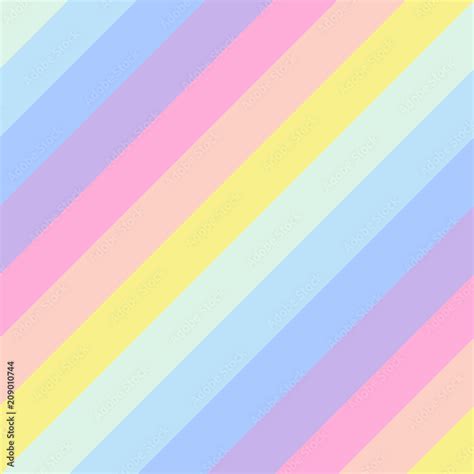 Geometric striped seamless background, pastel rainbow spectrum colors ...