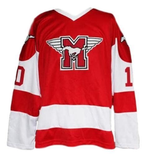 Custom Name # Youngblood Movie Hamilton Mustangs Hockey Jersey New Red ...