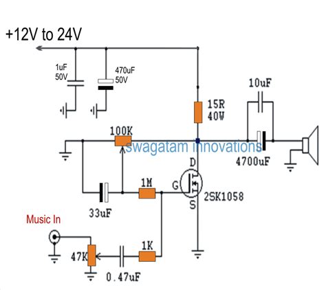 Class A Power Amplifier Schematic Diagram