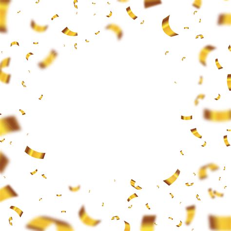 Confetti And Gold Ribbons Celebration Overlay Background, Confetti ...