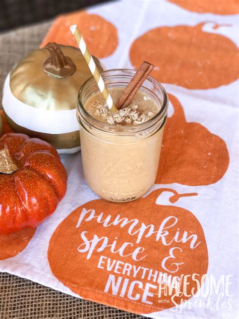 Oatmeal Pumpkin Pie Smoothie - Awesome with Sprinkles