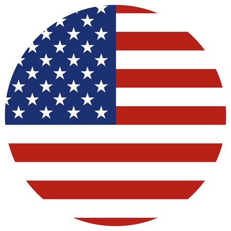 United States flag round icon. American flag 13743592 PNG