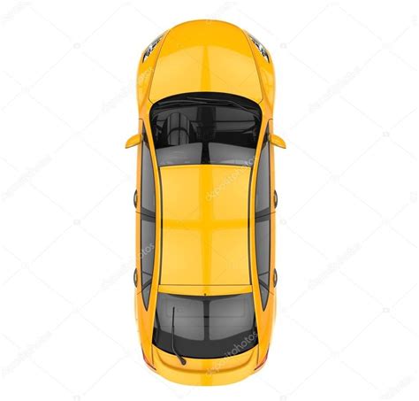 Yellow Car - Top View - Stock Photo , #AD, #Top, #Car, #Yellow, #Photo ...