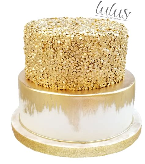 Elegant Gold Birthday Cakes