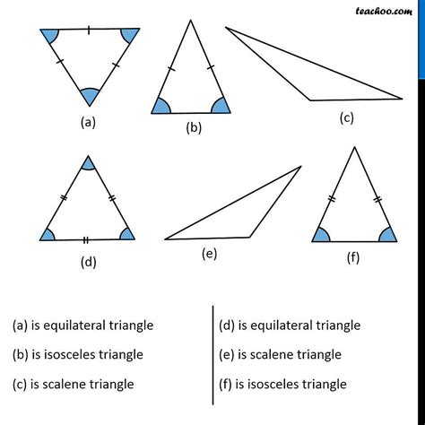 Classifying triangles on basis of side - Equilateral, Isoceles