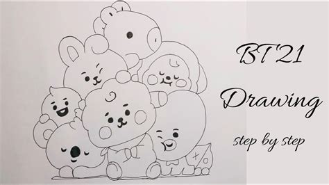 Bt21 Characters Drawing Easy Ideas - IMAGESEE