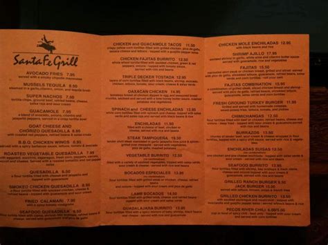 Santa Fe Grill Menu, Menu for Santa Fe Grill, Park Slope, New York City ...