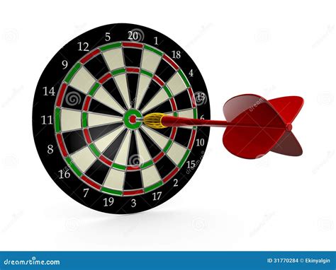 Red Arrow With Dart Board Stock Images - Image: 31770284