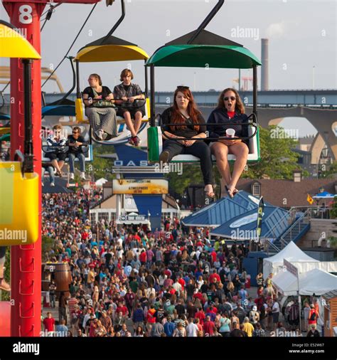 People at Summerfest in Milwaukee, Wisconsin, USA Stock Photo - Alamy