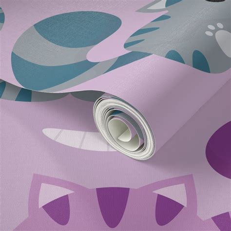 Cute Cheshire Cat Alice In Wonderland Wallpaper | Spoonflower