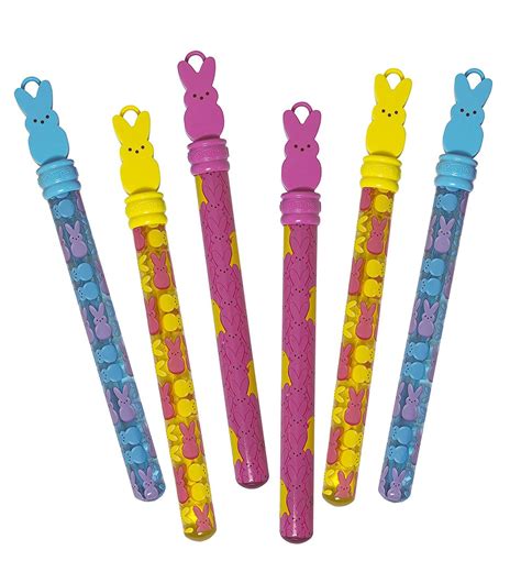 PEEPS Giant Bubble Wand Party Pack (6-Pack), Yellow/Blue/Pink: Toys ...