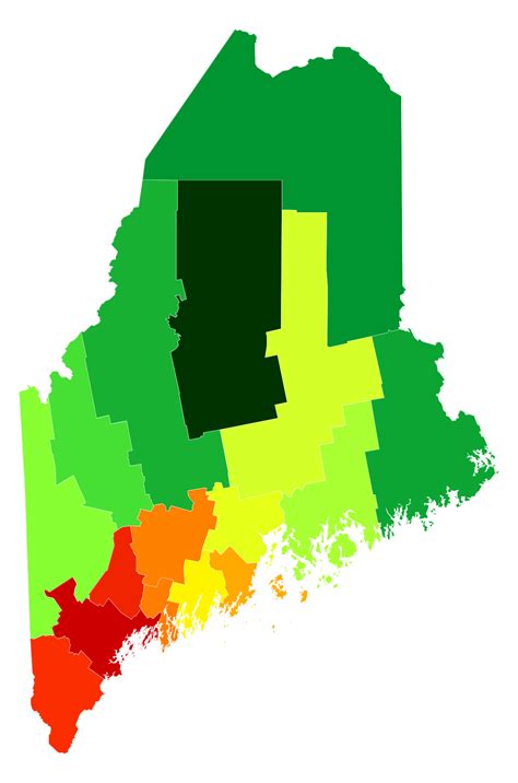 Maine Population Density Map