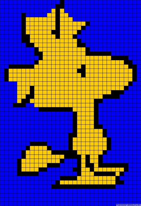 Woodstock Peanuts perler bead pattern | Cross stitch designs, Cross ...