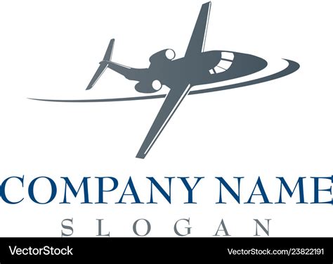 Airplane company logo Royalty Free Vector Image