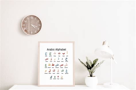 Arabic Alphabet Poster Arabic Wall Art Digital Download - Etsy