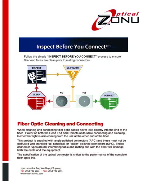 Guide to Proper Cleaning and Handling of Fiber Optic Connectors ...