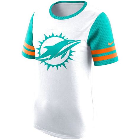 Miami Dolphins Nike Women's Gear Up Modern Fan T-Shirt - White/Aqua ...