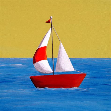 Lil Sailboat Painting by Cindy Thornton