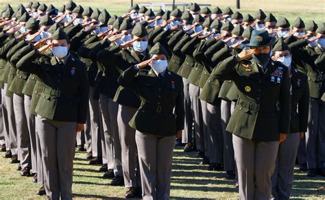 First basic training class graduates wearing Army Green Service Uniform ...