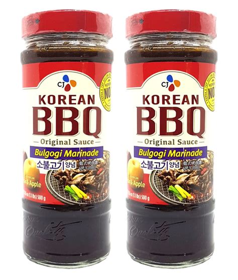 CJ Korean BBQ Sauce BULGOGI Marinade 16.9 Oz. (Pack of 2) - Walmart.com